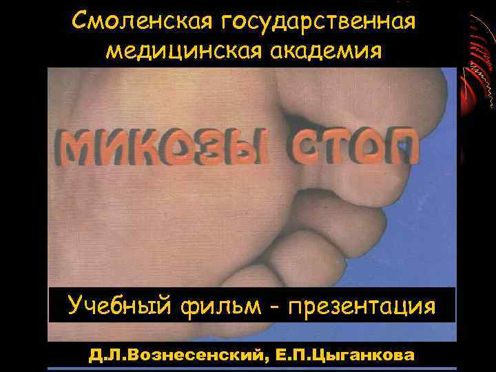 Смоленская государственная медицинская академия Учебный фильм - презентация Д. Л. Вознесенский, Е. П. Цыганкова