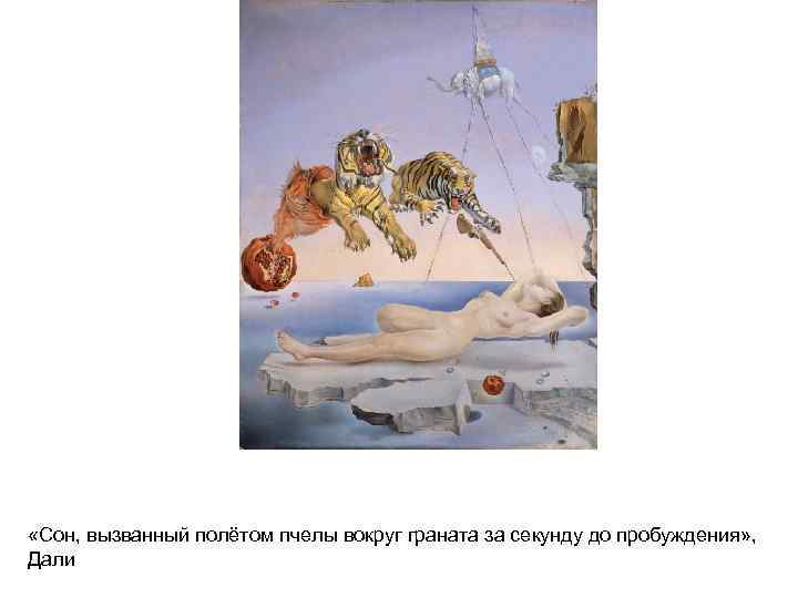  «Сон, вызванный полётом пчелы вокруг граната за секунду до пробуждения» , Дали 