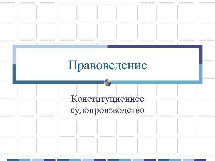 Правоведение Конституционное судопроизводство 