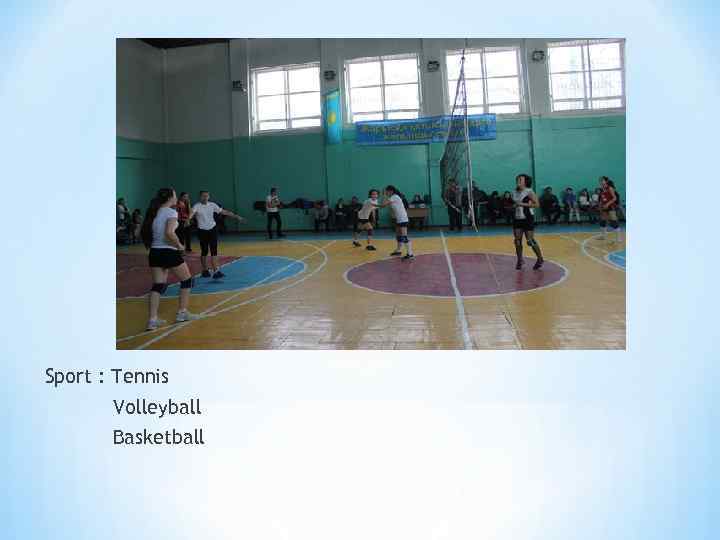Sport : Tennis Volleyball Basketball 