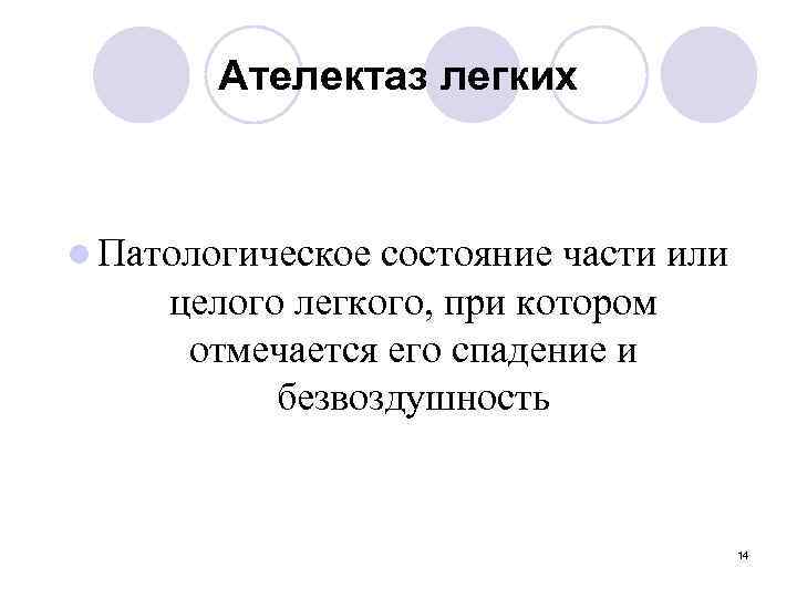 Ателектаз легких l Патологическое состояние части или целого легкого, при котором отмечается его спадение