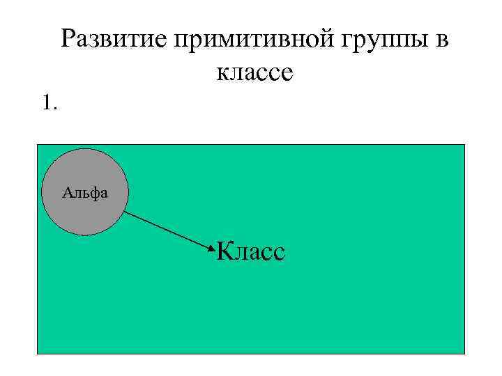 Развитие примитивной группы в классе 1. Альфа Класс 