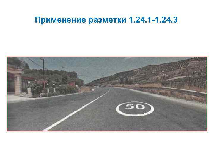 Применение разметки 1. 24. 1 -1. 24. 3 