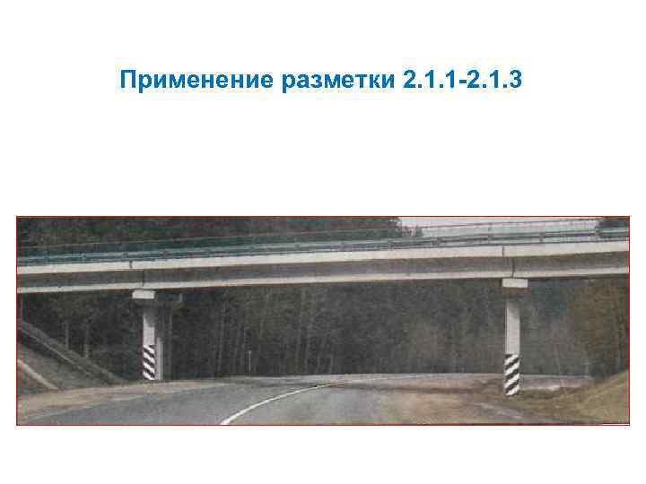 Применение разметки 2. 1. 1 -2. 1. 3 