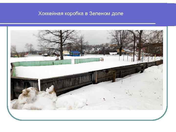 Хоккейная коробка в Зеленом доле 