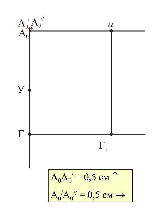 А 0 А 0/ = 0, 5 см А 0// = 0, 5 см