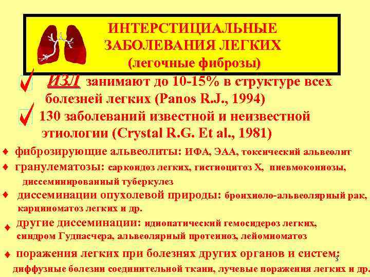 ИНТЕРСТИЦИАЛЬНЫЕ ЗАБОЛЕВАНИЯ ЛЕГКИХ (легочные фиброзы) ИЗЛ занимают до 10 -15% в структуре всех болезней