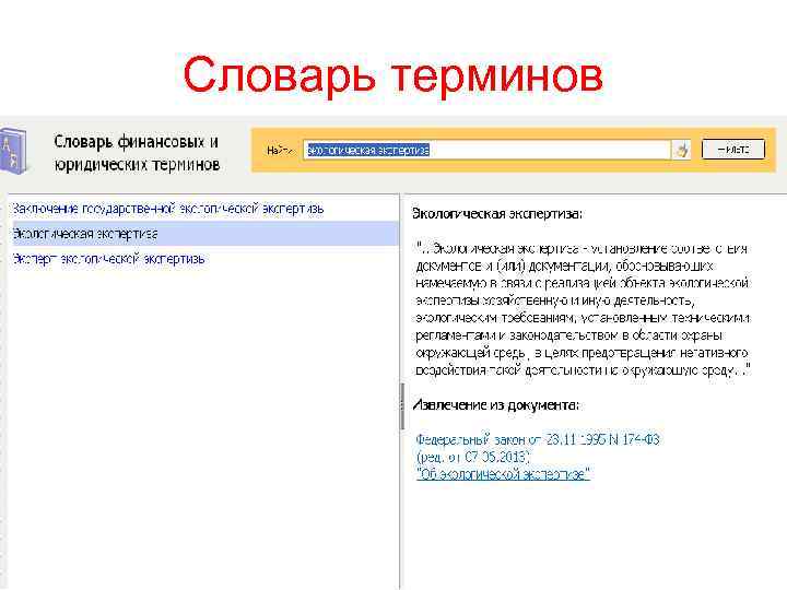 Словарь терминов 