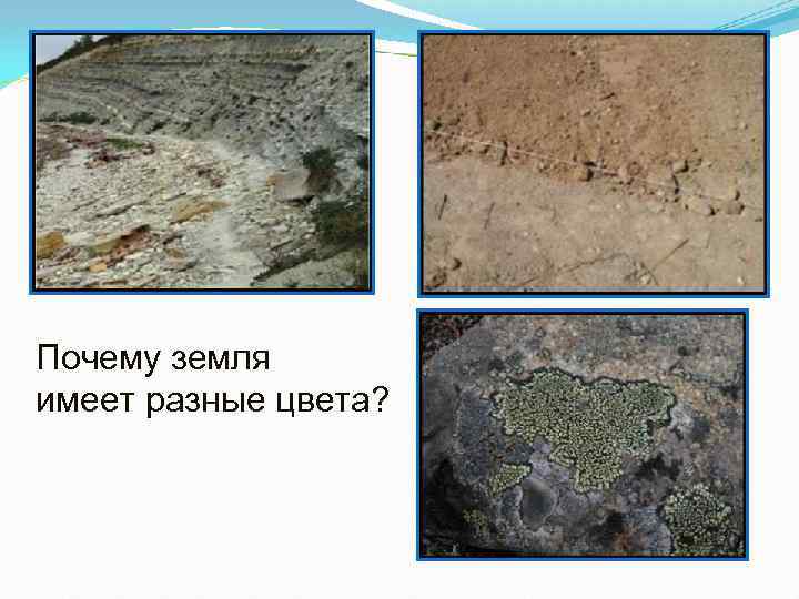 Почему земля имеет разные цвета? 