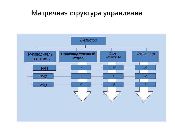 Матричная структура управления презентация