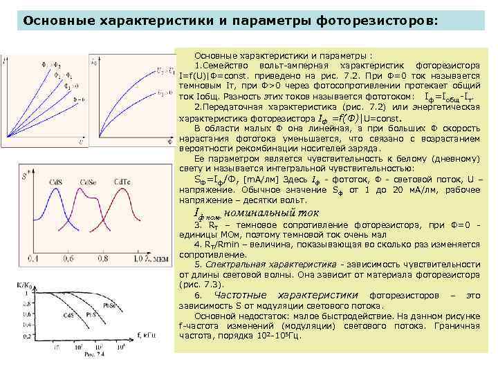 Характеристики пара