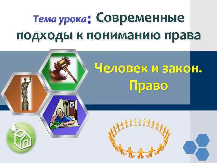 Тема урока: Современные подходы к пониманию права Человек и закон. Право 