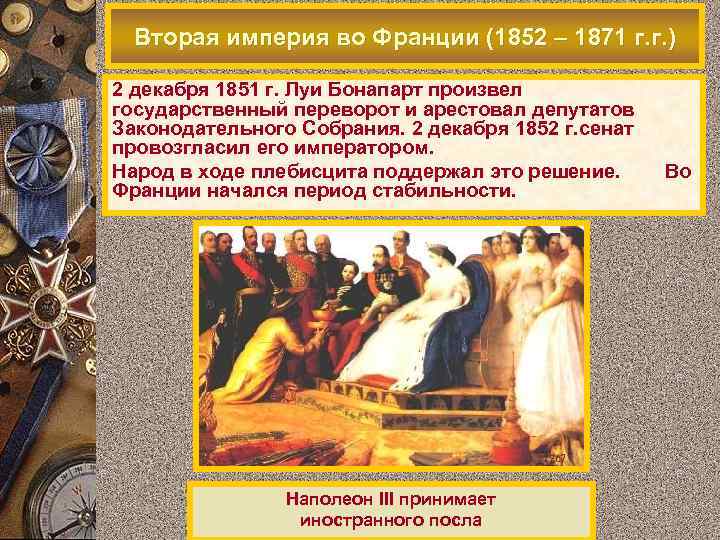 Вторая империя во Франции (1852 – 1871 г. г. ) 2 декабря 1851 г.