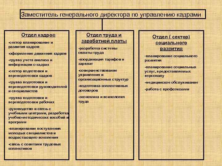 Заместитель генерального директора по управлению