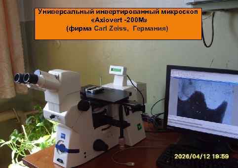 Универсальный инвертированный микроскоп «Axiovert -200 М» (фирма Carl Zeiss, Германия) 