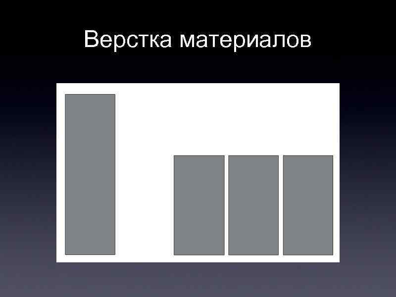 Верстка материалов 