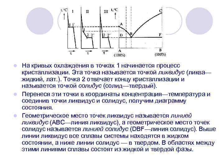 Точка окончание. Точка кристаллизации. Критические точки кристаллизации. Точки кристаллизации хладоносителей. Линия соединяющая точки начала температуры кристаллизации сплавов.