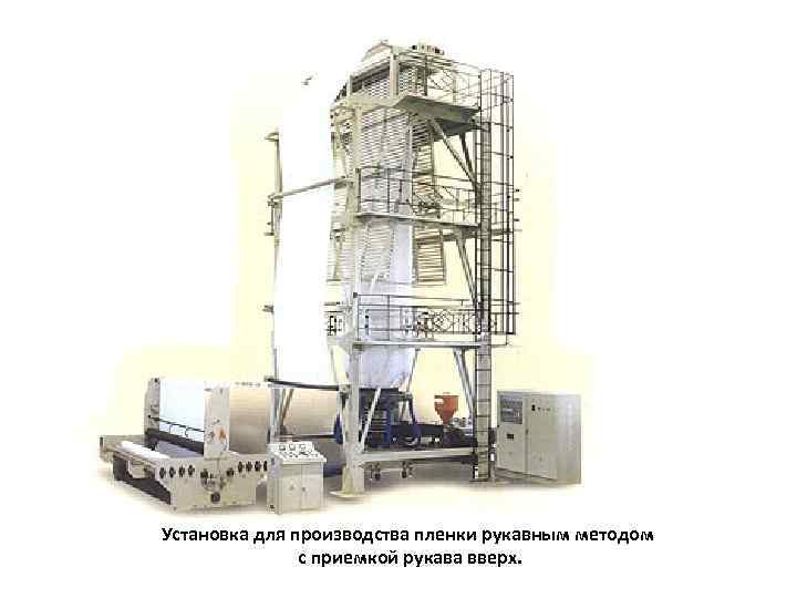 Установка для производства пленки рукавным методом с приемкой рукава вверх. 