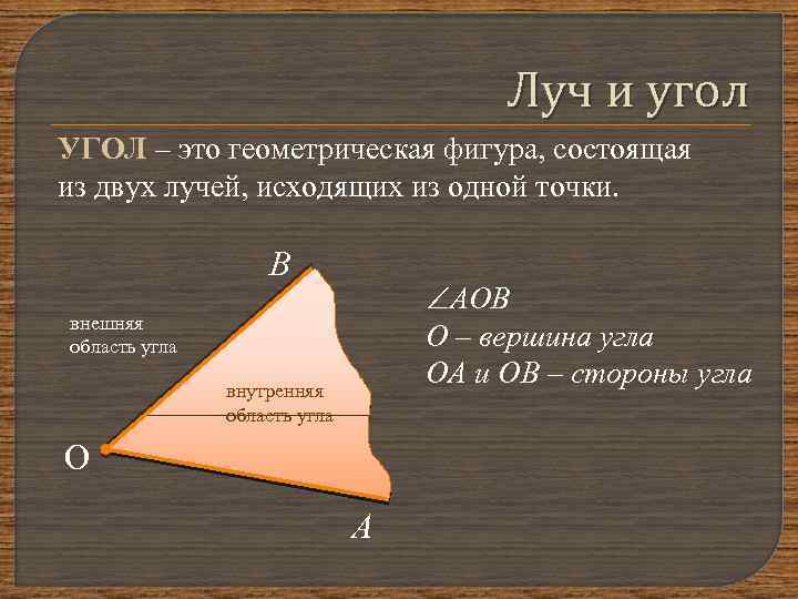 Геометрия теория 7. Луч и угол. Луч и угол 7 класс. Луч и угол определение. Определение угла в геометрии 7 класс.