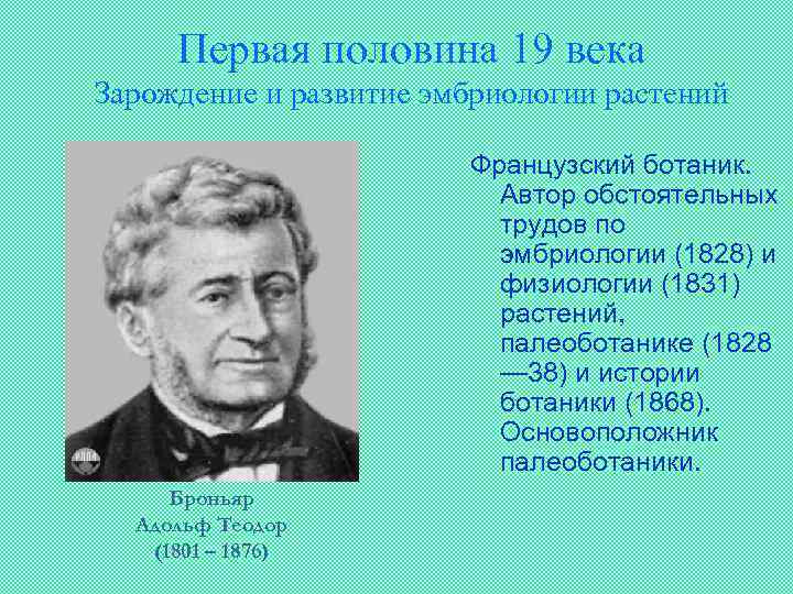 Кто считается основателем эмбриологии. Физиология 19 века. Основатель физиологии. Основатель эмбриология растений.