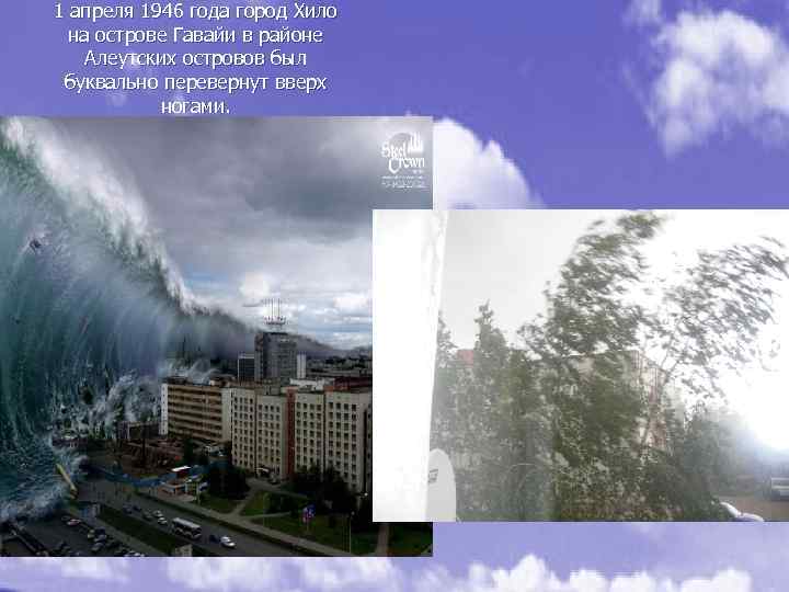 1 апреля 1946 года город Хило на острове Гавайи в районе Алеутских островов был