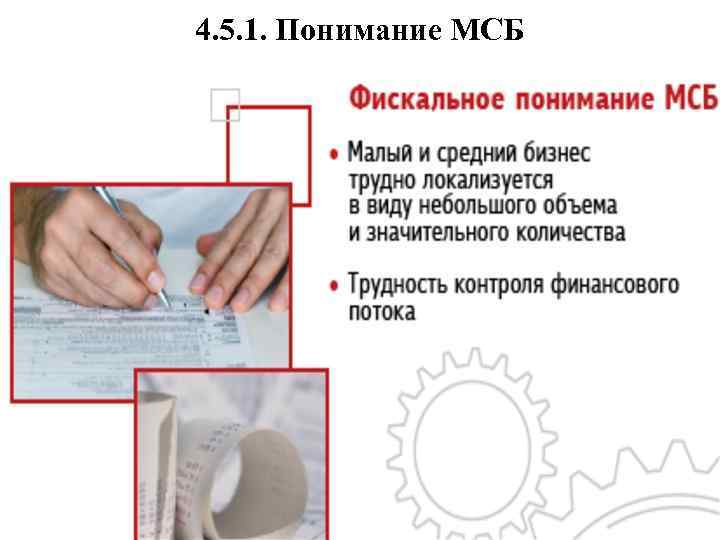 4. 5. 1. Понимание МСБ 