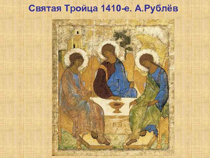 Святая Тройца 1410 -е. А. Рублёв 