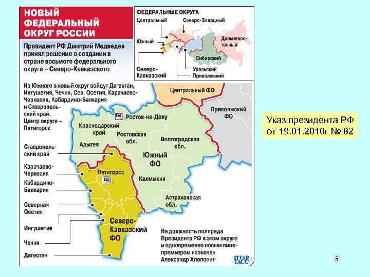 Указ президента РФ от 19. 01. 2010 г № 82 2/1/2018 8 