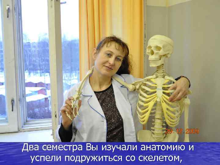 Два семестра Вы изучали анатомию и успели подружиться со скелетом, 