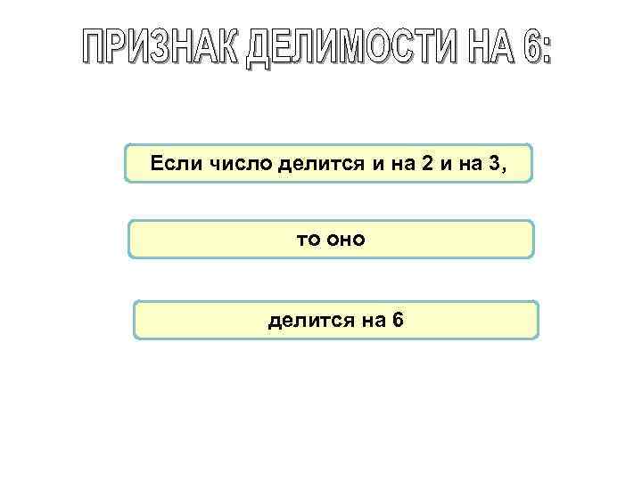 Если число делится и на 2 и на 3, то оно делится на 6