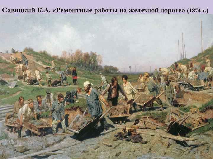 Савицкий К. А. «Ремонтные работы на железной дороге» (1874 г. ) 