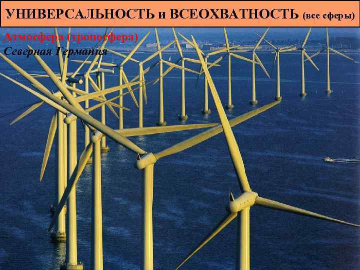УНИВЕРСАЛЬНОСТЬ и ВСЕОХВАТНОСТЬ (все сферы) Атмосфера (тропосфера) Северная Германия 