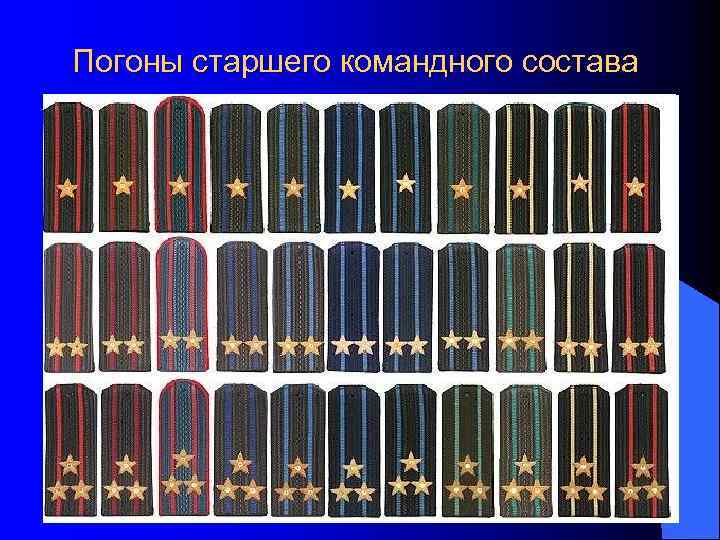 Погоны старшего командного состава 