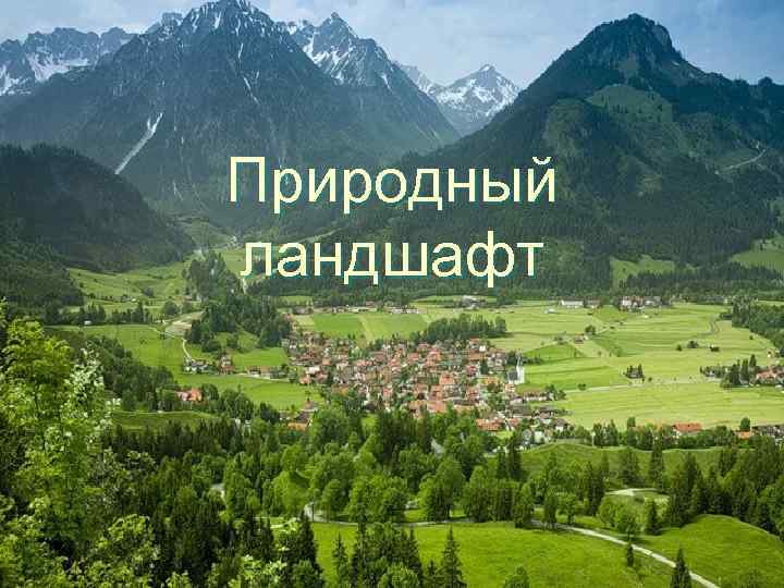 Природные ландшафты примеры