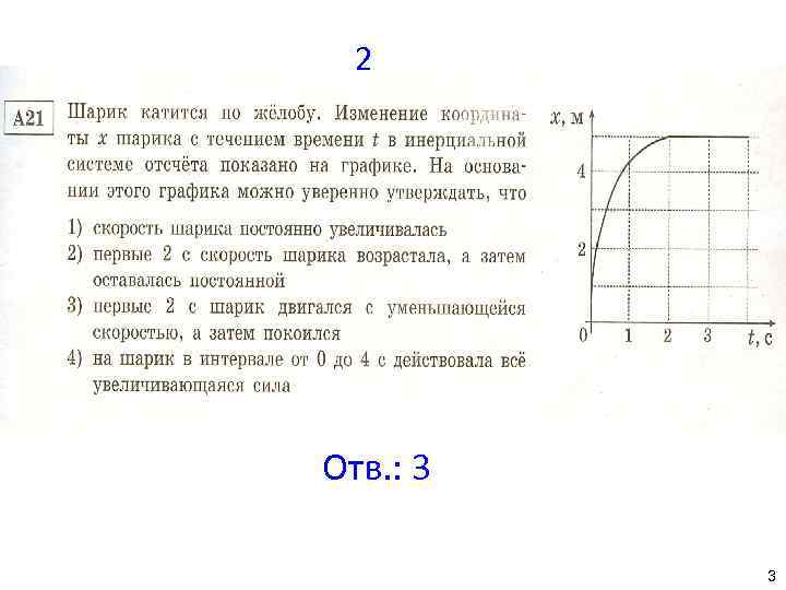  2 Отв. : 3 3 