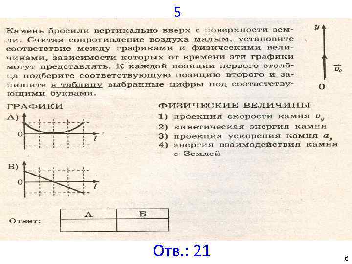  5 Отв. : 21 6 