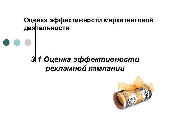 Оценка эффективности маркетинговой деятельности 3. 1 Оценка эффективности рекламной кампании 