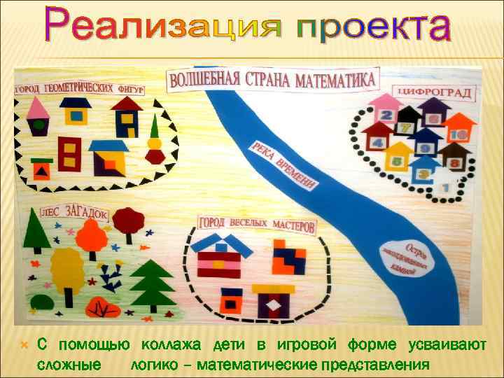  С помощью коллажа дети в игровой форме усваивают сложные логико – математические представления