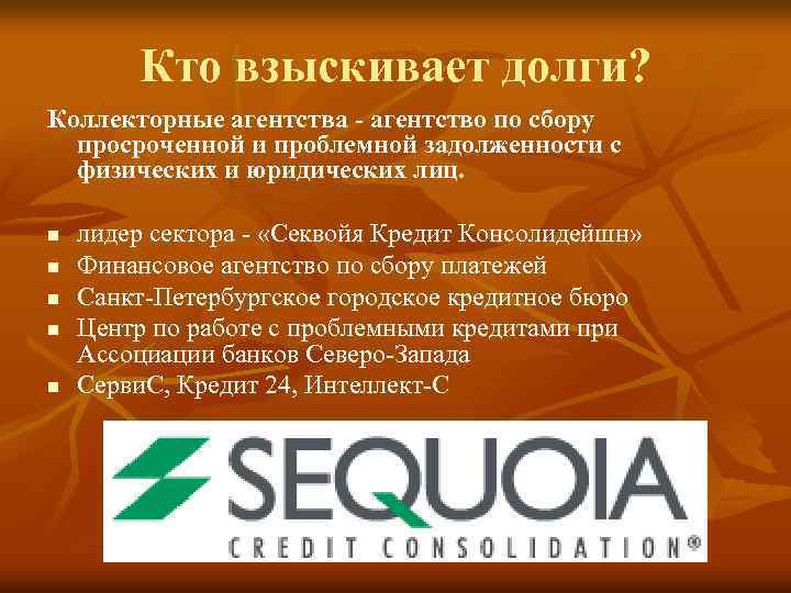 Кто взыскивает долги? Коллекторные агентства - агентство по сбору просроченной и проблемной задолженности с