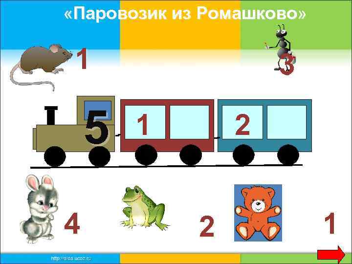  «Паровозик из Ромашково» 1 5 4 3 1 2 2 1 