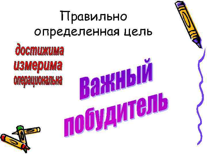 Правильно определенная цель 