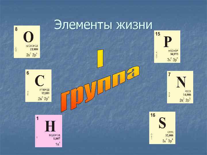 Элементы жизни 