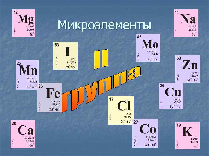 Микроэлементы 