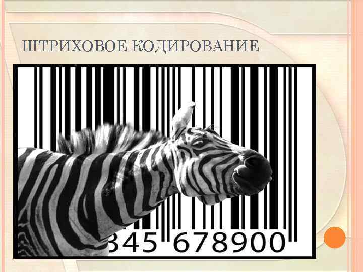 ШТРИХОВОЕ КОДИРОВАНИЕ 