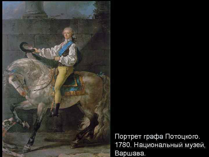 Портрет графа Потоцкого. 1780. Национальный музей, Варшава. 