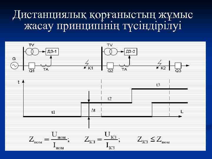 Дистанциялық қорғаныстың жұмыс жасау принципінің түсіндірілуі 