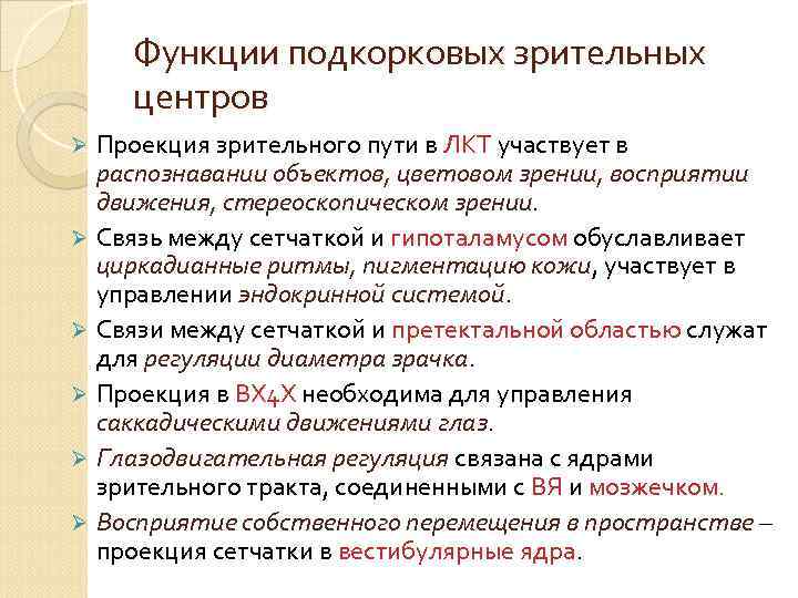 Зрительные функции