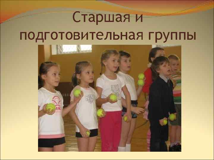 Старшая и подготовительная группы 