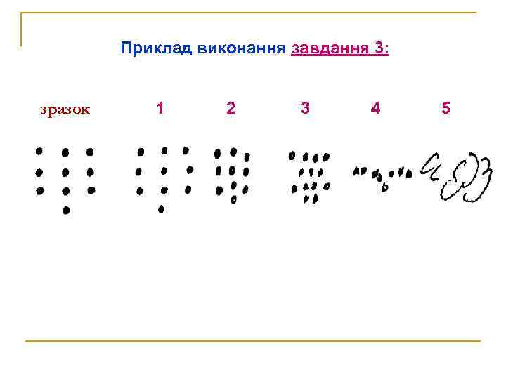 Приклад виконання завдання 3: зразок 1 2 3 4 5 