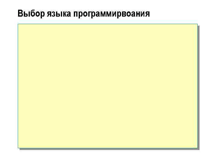 Выбор языка программирвоания 